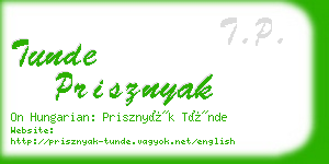 tunde prisznyak business card